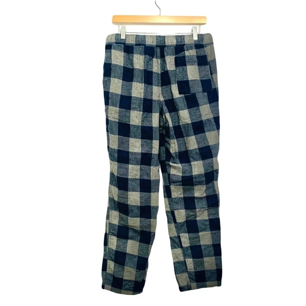 J. Crew Flannel Pajama Pant in Blue and Gray Buffalo Check Size Medium